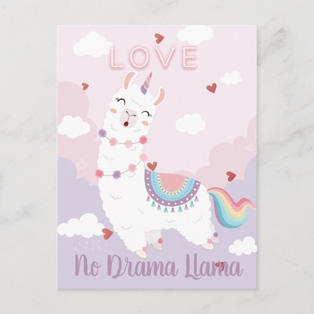 Party Llama Postcard (Front)