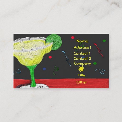 Customizable Festive Margarita Business/Profile Card Business Cards