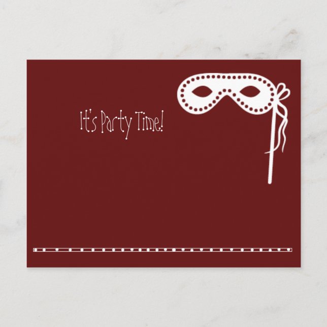 Party Mask Invites (Front)