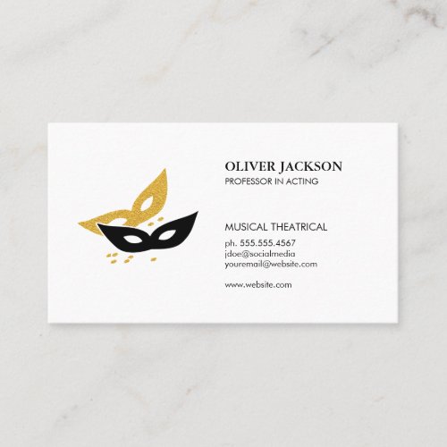 Party Masks Icon Business Card