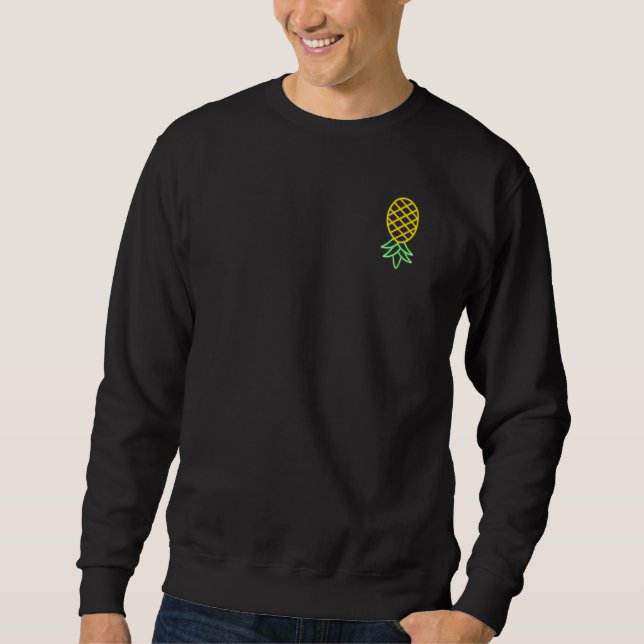 Party Mode Upside Down Pineapple Swinger Vanilla S Sweatshirt (Front)
