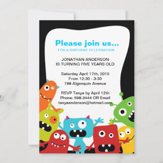 Party Monsters | Boys Birthday Party Invitation
