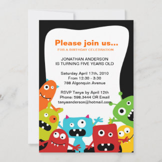 Party Monsters | Boys Birthday Party Invitation