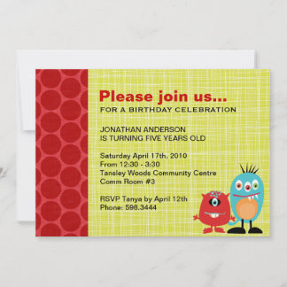 Party Monsters | Boys Birthday Party Invitation