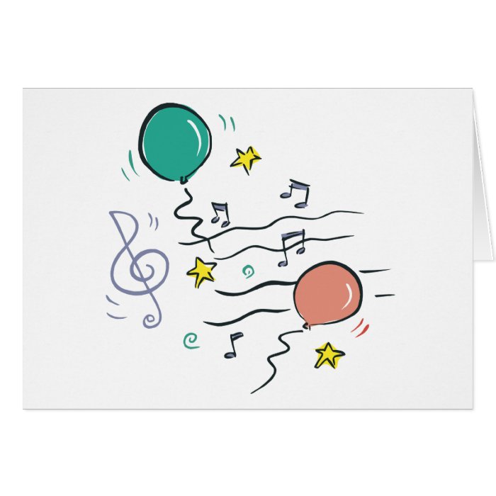 Party Music Greeting Cards