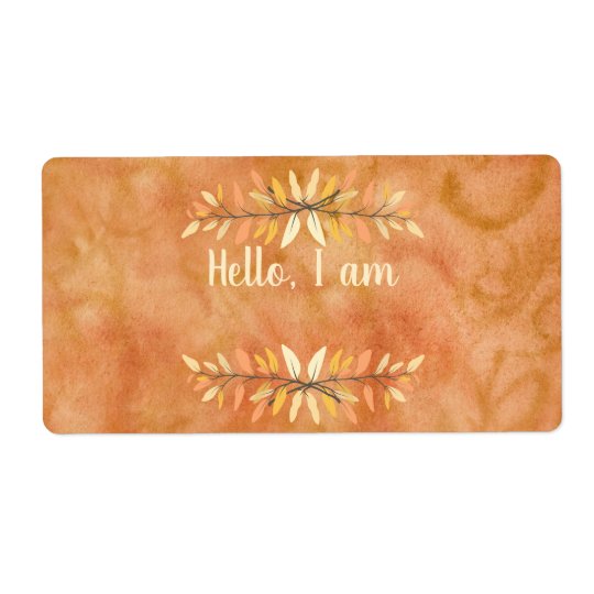 Fall Name Tags Printable Free