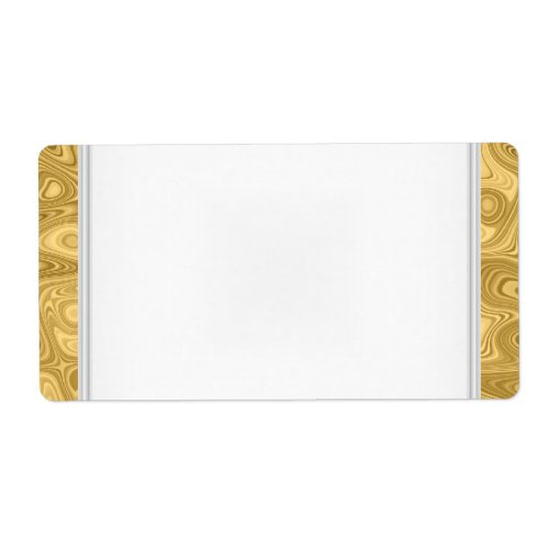 Party Name Tag Label gold White