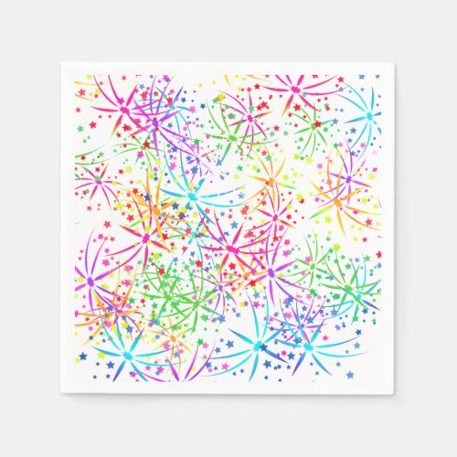 Party Napkin rainbow fireworks  Lighthouse Route