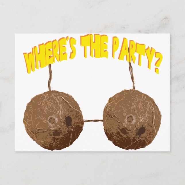 party nuts invitation postcard (Front)