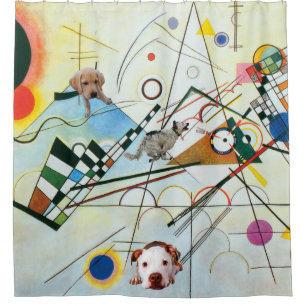 Party of Composition VIII Shower Curtain