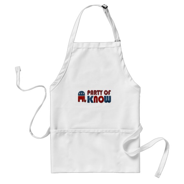 Party of Know Funny Political Adult Apron (Front)