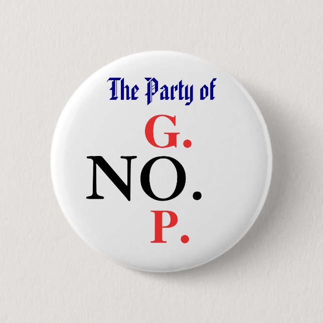 Party of NO Pinback Button (Front)