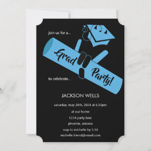 Party on! Blue Invitation