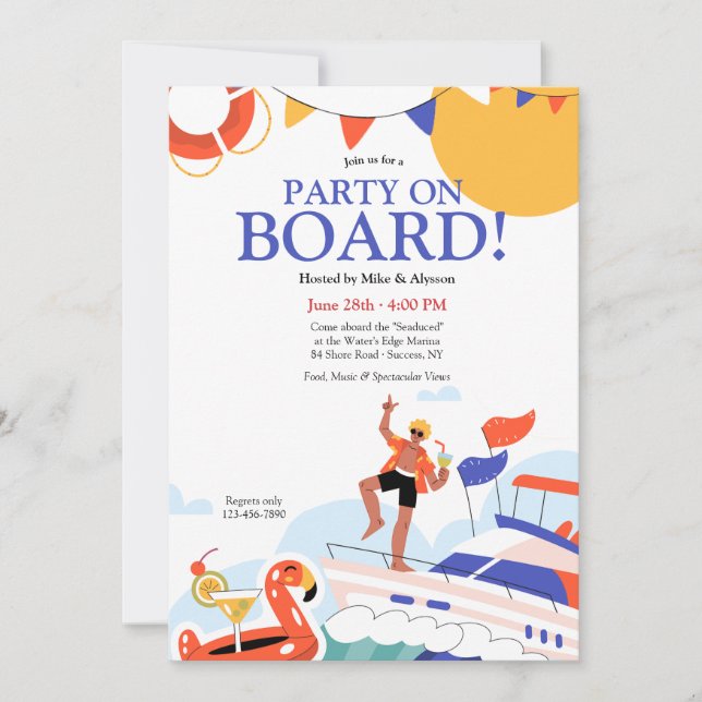 Party On Board Invitation (Front)