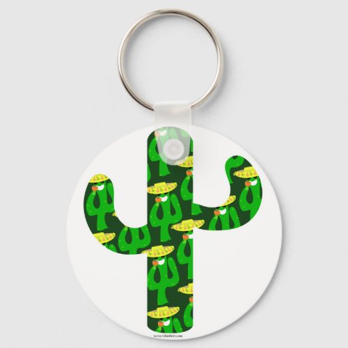 Party On Cactus Keychain