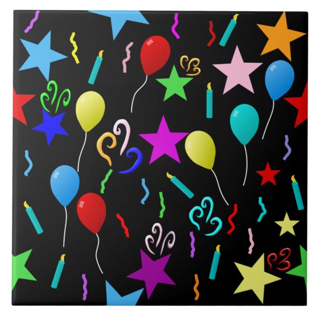 Party on!  ceramic tile (Front)