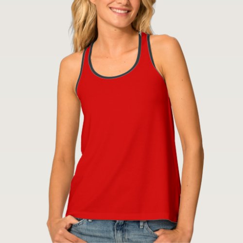 Party on Party red solid color Tank Top