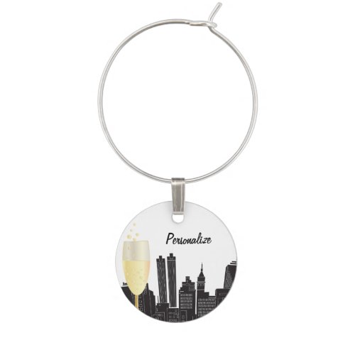 Party on the Town Wine Charm