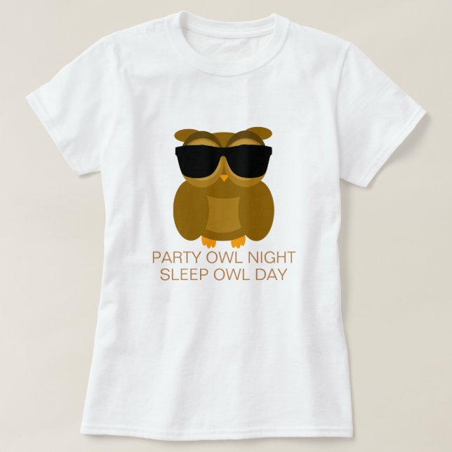 Party Owl Night T-Shirt (Design Front)