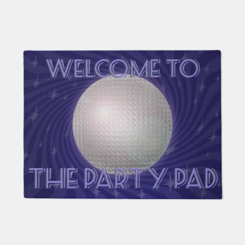 Party Pad Fun Novelty Disco Ball Fiesta Slogan Doormat