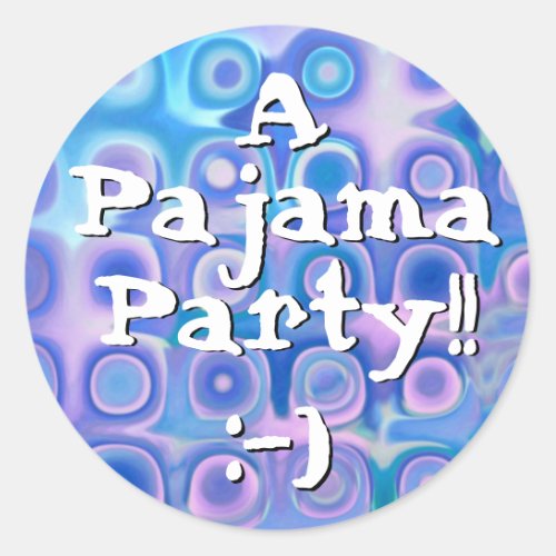 PARTY _ Pajama Party with Festive Circles Sticker