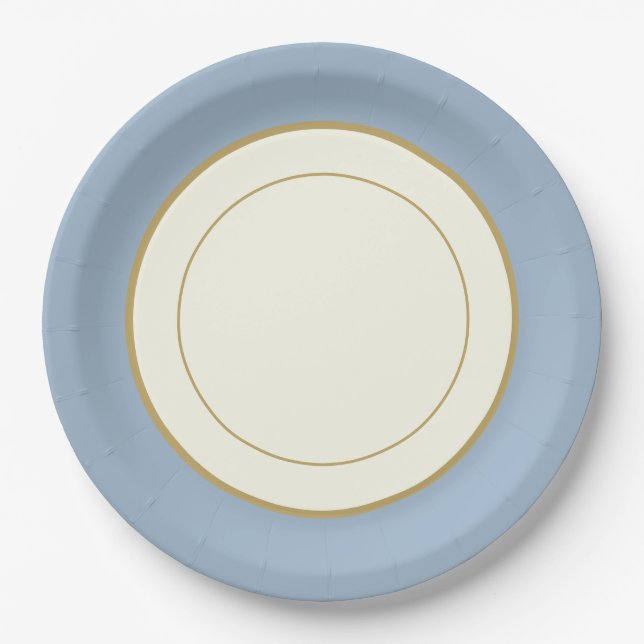 Party Paper China-look Plate Rimmed (Front)