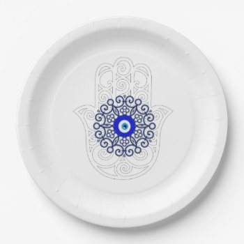 Party Paper Plate Hamsa by hennabyjessica at Zazzle