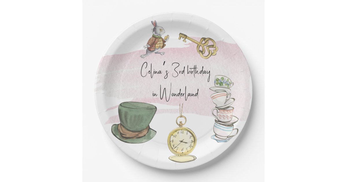 Alice and Wonderland Paper Plates and Cups Paper Saucers Mad