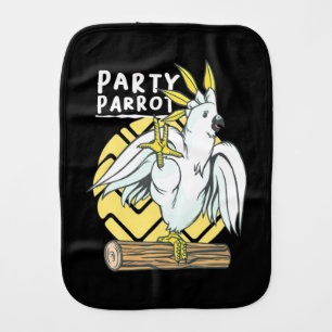 Party Parrot Bird Baby Burp Cloth
