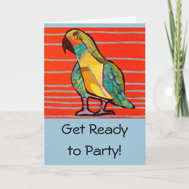 Party Parrot Greeting Card (Front)