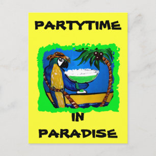 PARTY PARROT INVITATION POSTCARD