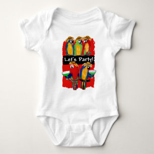 PARTY PARROTS BABY BODYSUIT