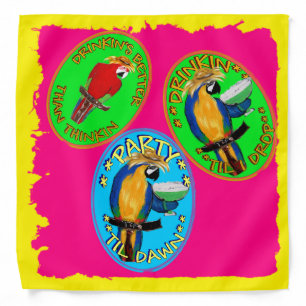 PARTY PARROTS BANDANA
