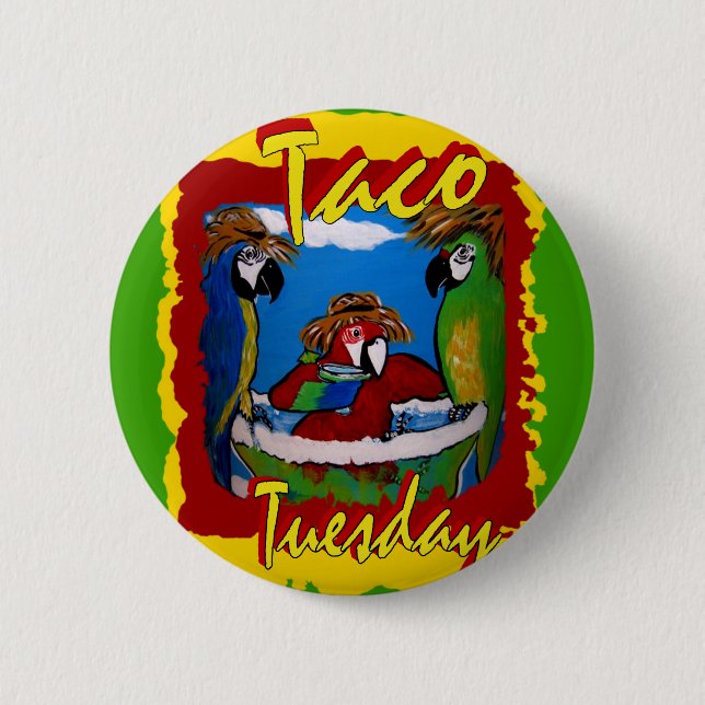 Party Parrots Button (Front)