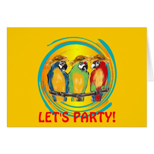 PARTY PARROTS CARDS (Front Horizontal)