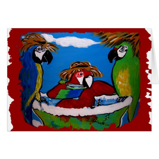 Party Parrot's Cheers Cards (Front Horizontal)