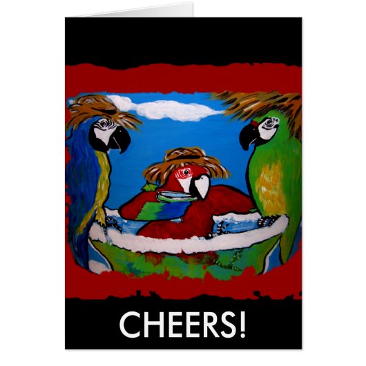 Party Parrot's Cheers Cards (Front)