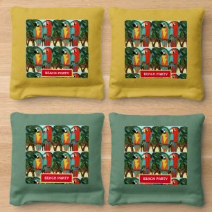 Party Parrots Cornhole Bags