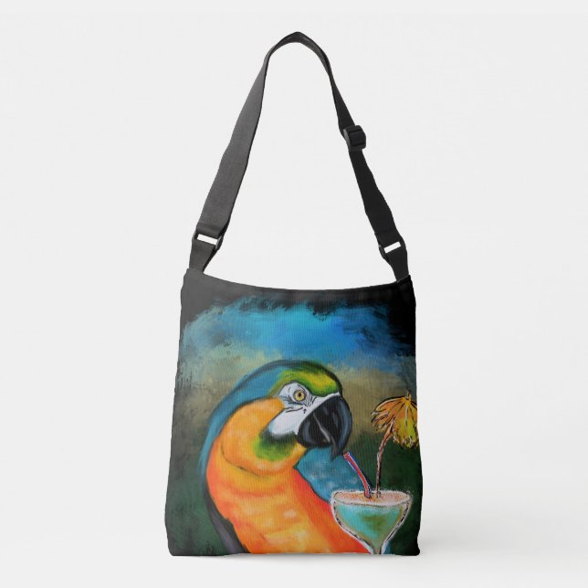 Party Parrots Crossbody Bag (Front)