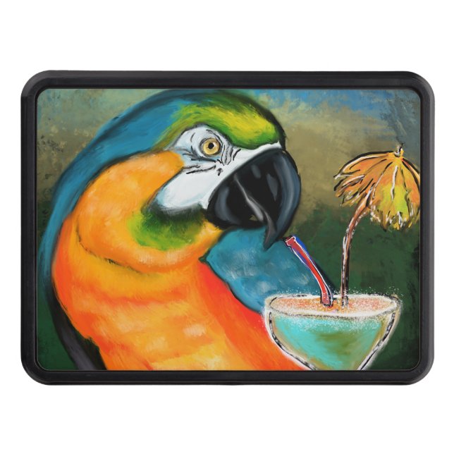 Party Parrots Hitch Cover (Front)