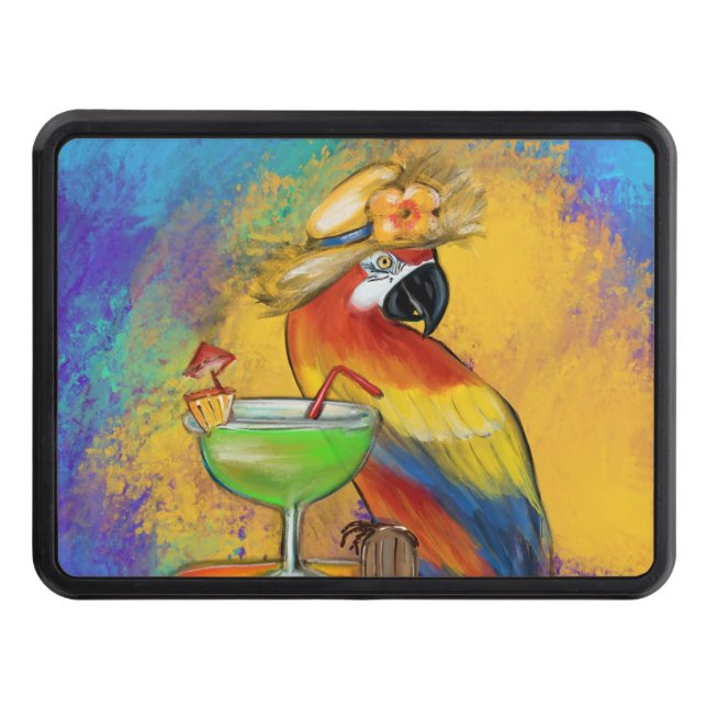 Party Parrots Hitch Cover (Front)