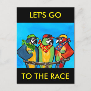 PARTY PARROTS INVITATION POSTCARD