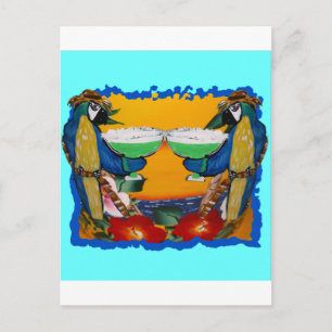 Party Parrots Invitation Postcard