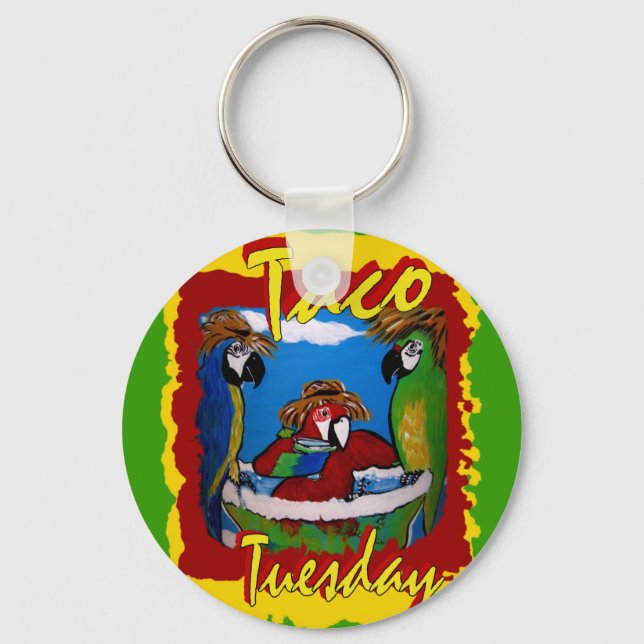 Party Parrots Keychain (Front)
