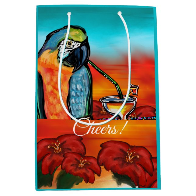 Party Parrots Medium Gift Bag (Front)