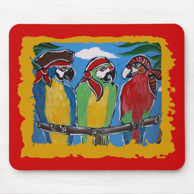 Party Parrots Mouse Pad (Front)
