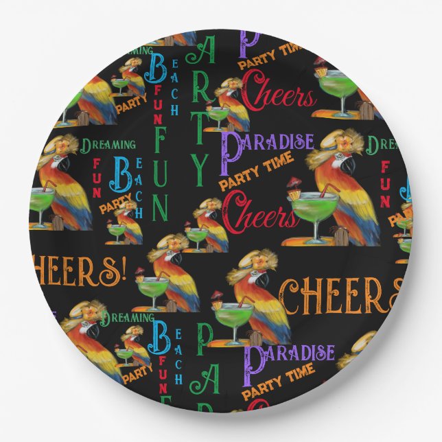 Party Parrots Paper Plates (Front)