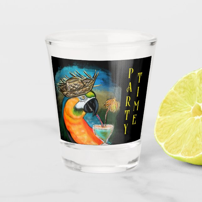 Party Parrots Shot Glass (Front)