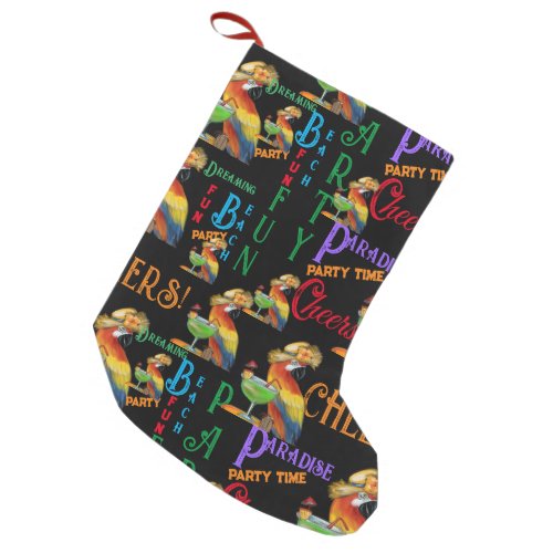 Party Parrots Small Christmas Stocking