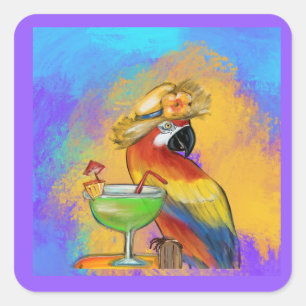 Party Parrots Square Sticker